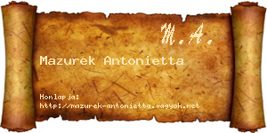Mazurek Antonietta névjegykártya